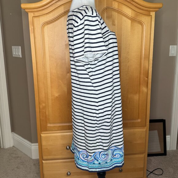 Lilly Pulitzer Rexa Shift Dress Square Neck Beach Coastal SZ XL - Picture 5 of 11